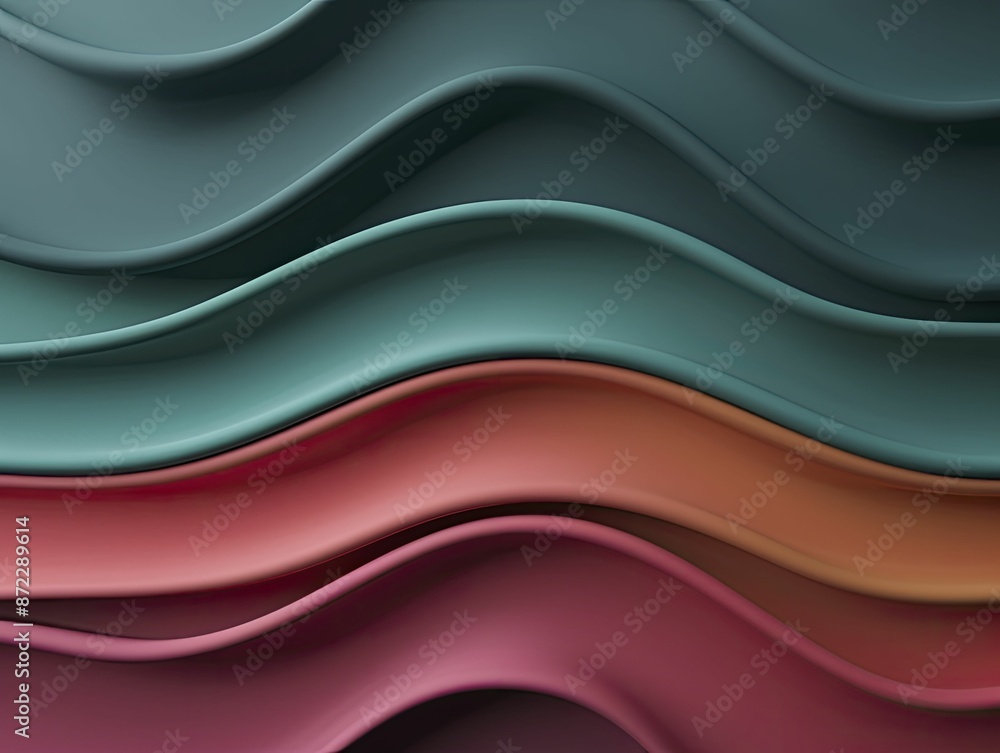 Wall mural Creative waves of design, featuring fluid, organic patterns and bold color palettes