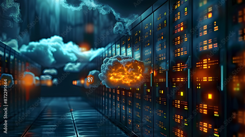 Poster ensuring data security for artists in disaster recovery the importance of protecting data. concept d