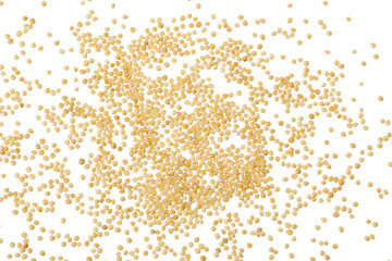 Amaranth grain seeds isolated on white background. Top view. Flat lay
