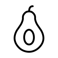 avocado icon design in filled and outlined style