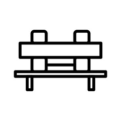 Bench icon design in filled and outlined style