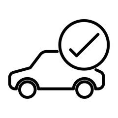 Car insurance icon design in filled and outlined style
