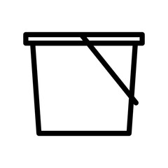 bucket icon design in filled and outlined style