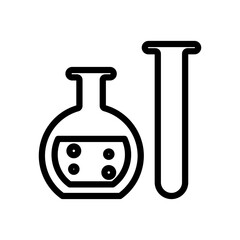 Laboratory test icon design in filled and outlined style