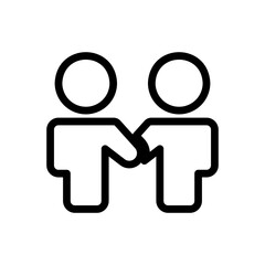 collaboration icon design in filled and outlined style