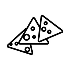 Nachos icon design in filled and outlined style