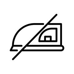 Do not iron icon design in filled and outlined style