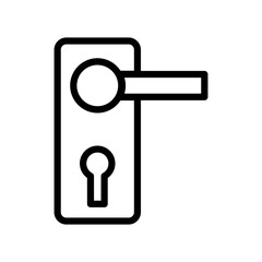 door knob icon design in filled and outlined style