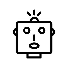 Robot Icon design in filled and outlined style