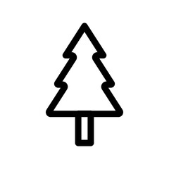 Fir tree icon design in filled and outlined style
