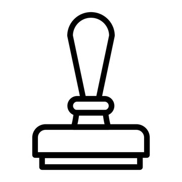 recommend clip art: Rubber Stamp icon design in filled and outlined style