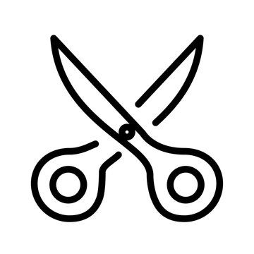 recommend clip art: Scissors icon design in filled and outlined style