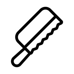 hacksaw icon design in filled and outlined style