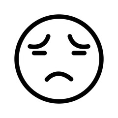 Guilty face emoji icon design in filled and outlined style