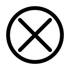 Obraz premium Simple cross line icon design in filled and outlined style