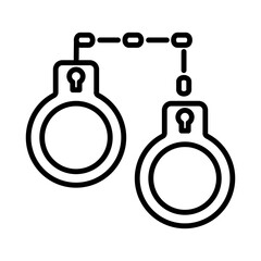 Handcuffs icon design in filled and outlined style