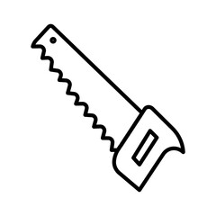 hand saw icon design in filled and outlined style
