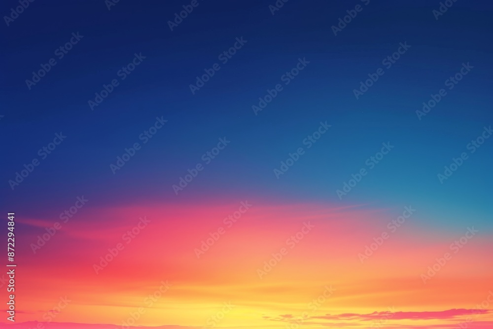 Fototapete faded sky with blue and warm sunset background abstract vector background with gradient colors