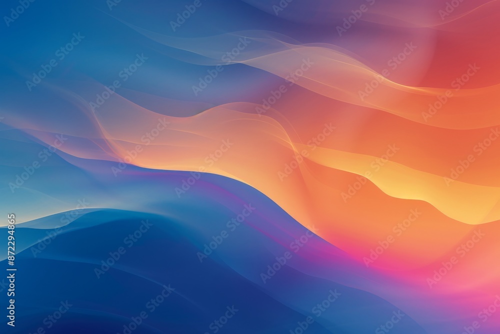 Fototapete faded sky with blue and warm sunset background abstract vector background with gradient colors