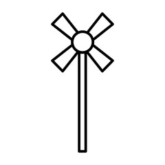 Windmill icon design in filled and outlined style