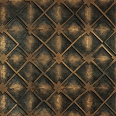 ancient temple floor tile pattern dark tone texture , generated by AI. High quality photo