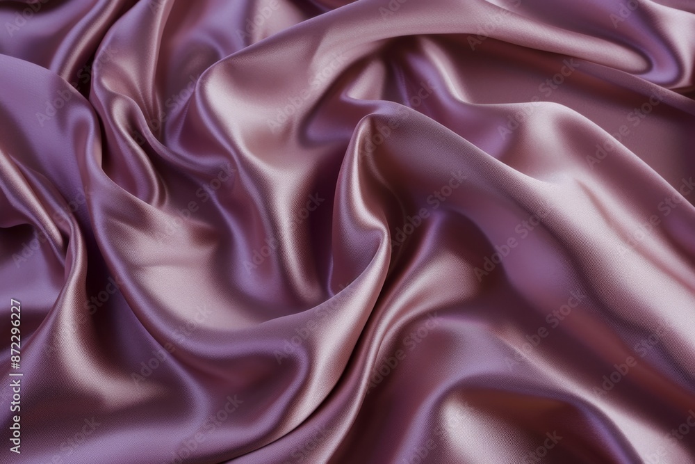 Poster a purple silk fabric with a very large pattern, unrepeatable pattern of smooth and silky satin fabri
