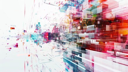 Abstract technology background depicting modern data flowing