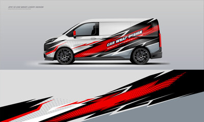 Sporty van wrap car wrap livery design foe universal medium van  © liveryworks