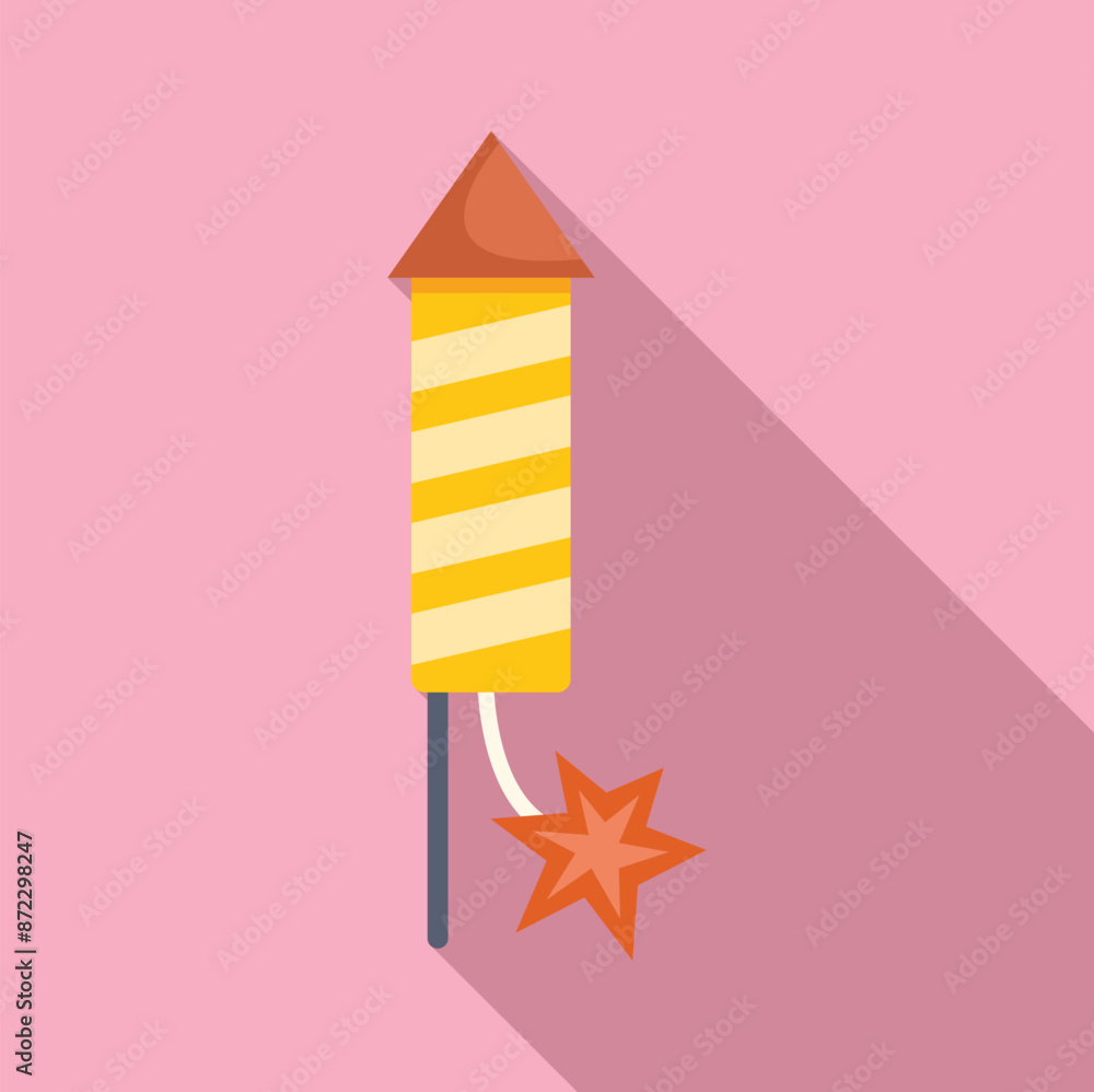 Poster firework rocket exploding with sparks flying, creating a festive atmosphere of joy and celebration