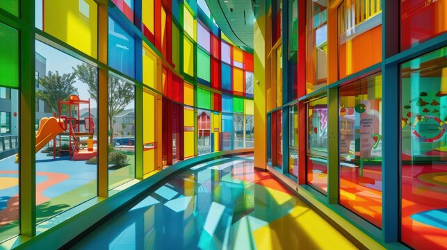 childrena??s museum with vibrant, energy-efficient windows that provide a playful and bright environment, stimulating learning and exploration