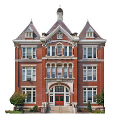 school building bad PNG background.