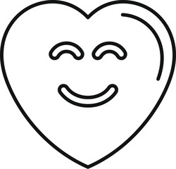 This simple icon of a smiling heart is perfect for projects related to love, happiness, and kindness