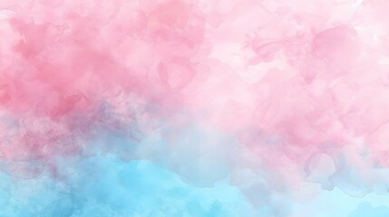 Fototapeta premium Abstract pink and blue watercolor background. Pastel watercolor texture for banner