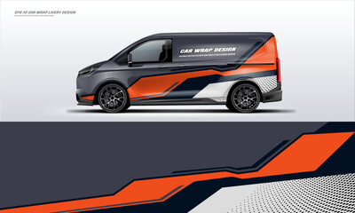 Sporty van wrap car wrap livery design foe universal medium van  © liveryworks