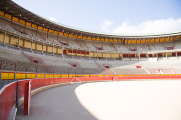 Plaza de Toros de Pamplona view, Pampeluna, Spain