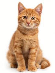 Obraz premium Adorable Orange Tabby Kitten with Bright, Expressive Eyes