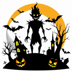  halloween pumpkin head, black cat ,cat cartoon,halloween castle with bats,jack o lantern,