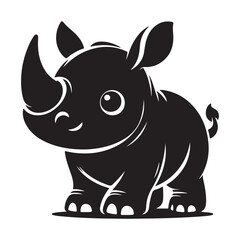 Rhinoceros silhouette vector illustration