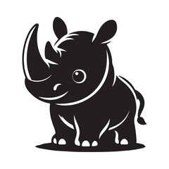 Rhinoceros silhouette vector illustration