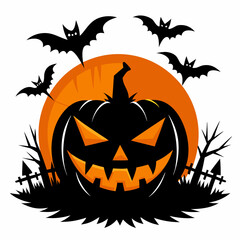  halloween pumpkin head, black cat ,cat cartoon,halloween castle with bats,jack o lantern,