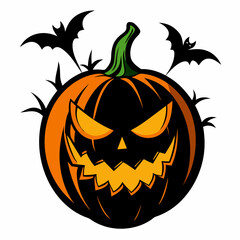  halloween pumpkin head, black cat ,cat cartoon,halloween castle with bats,jack o lantern,