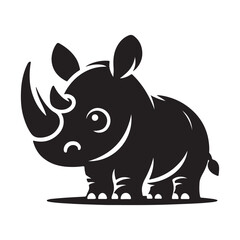 Rhinoceros silhouette vector illustration