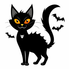  halloween pumpkin head, black cat ,cat cartoon,halloween castle with bats,jack o lantern,