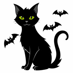  halloween pumpkin head, black cat ,cat cartoon,halloween castle with bats,jack o lantern,