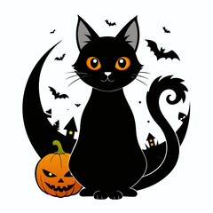  halloween pumpkin head, black cat ,cat cartoon,halloween castle with bats,jack o lantern,