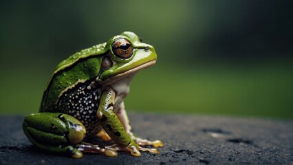 Fototapeta premium Expressive Eyes: Frog Portraits in Detail