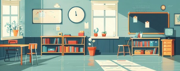 A learning environment where access to basic educational materials is scarce