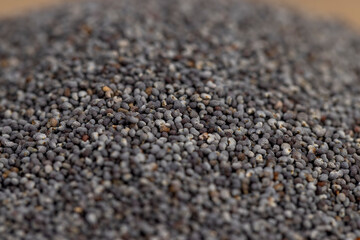 scattered poppy seeds for cooking