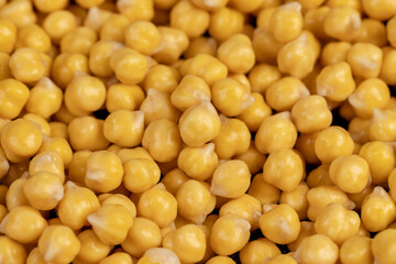 wet chickpeas porridge during cooking
