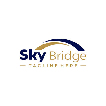 bridge logo design vector